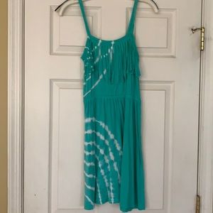 Girls Justice Tie-Dye Fringe Sun Dress/Cover Up